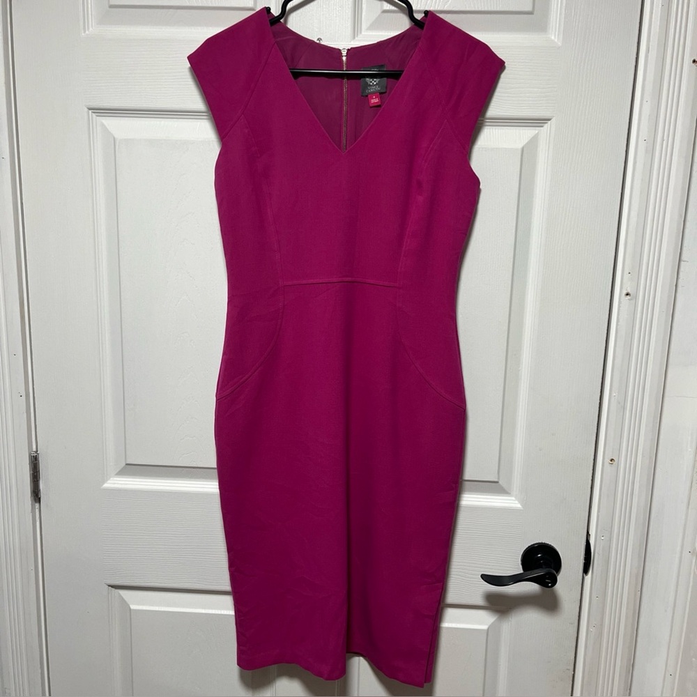 Vince Camuto Women's Sleeveless Dress cocktail dress Fuchsia Size 4 lined